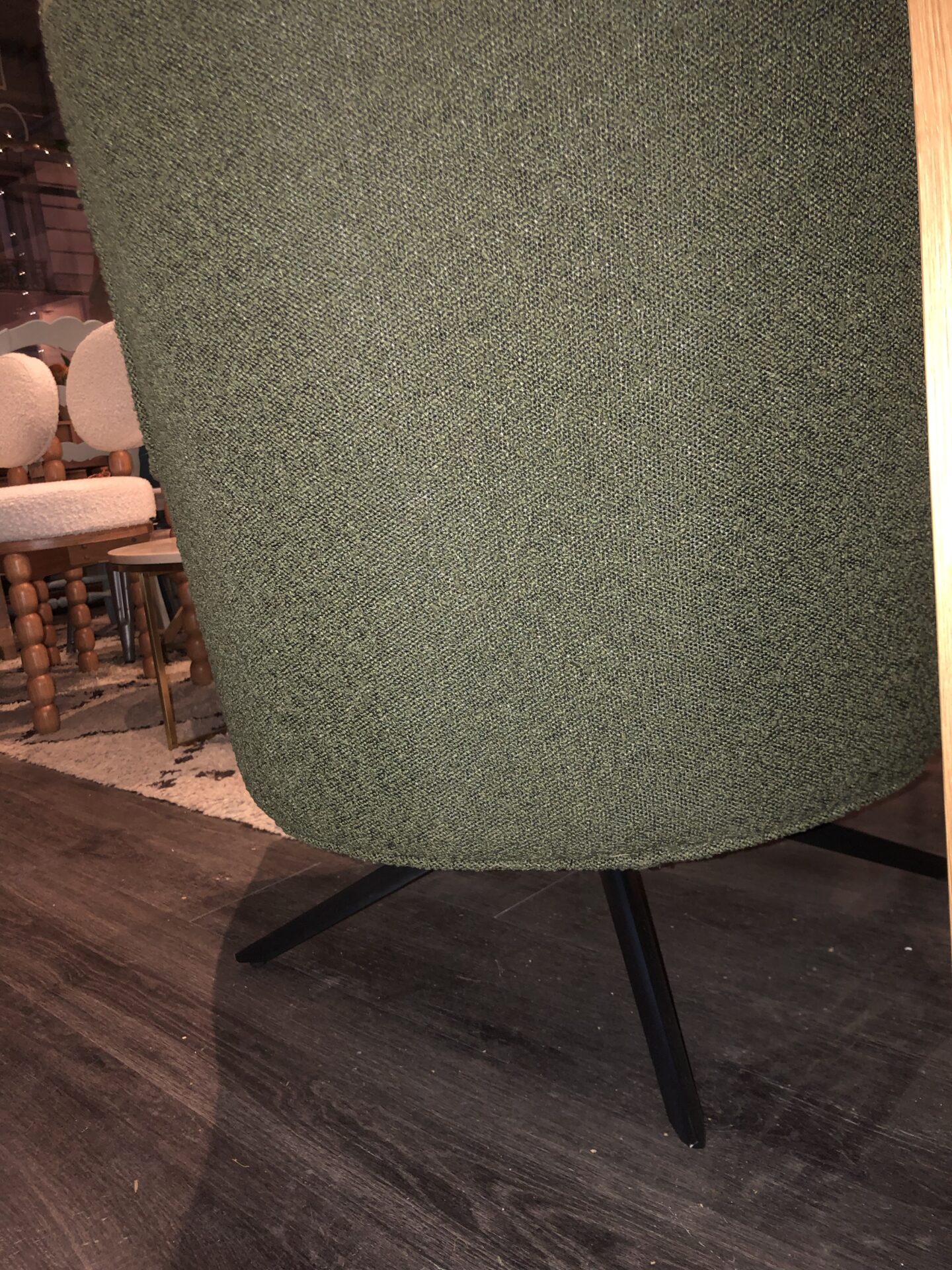 Fauteuil tissu vert, pivotant GOLDEN GUN – Image 4