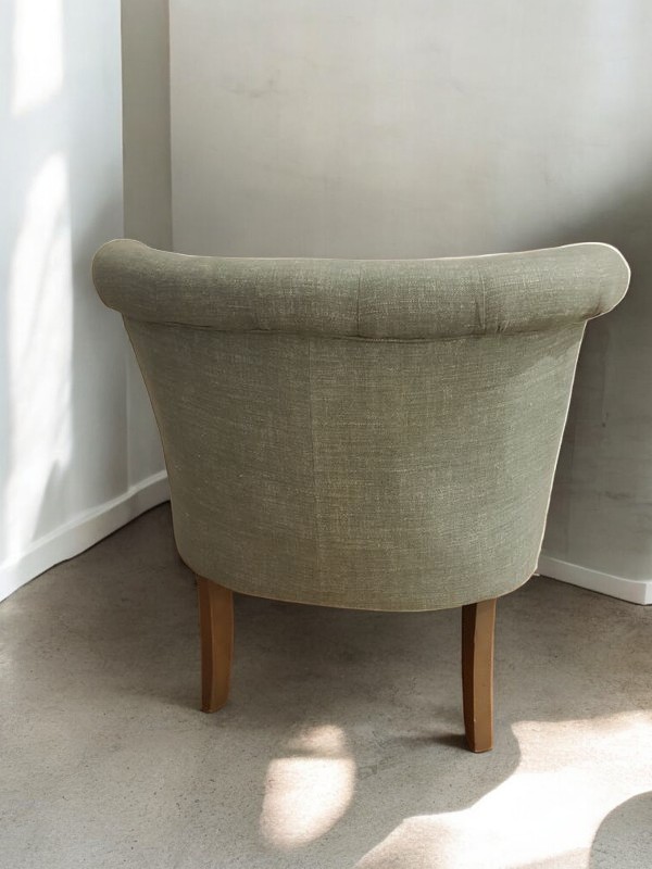 Fauteuil tissu gris vert – Image 4