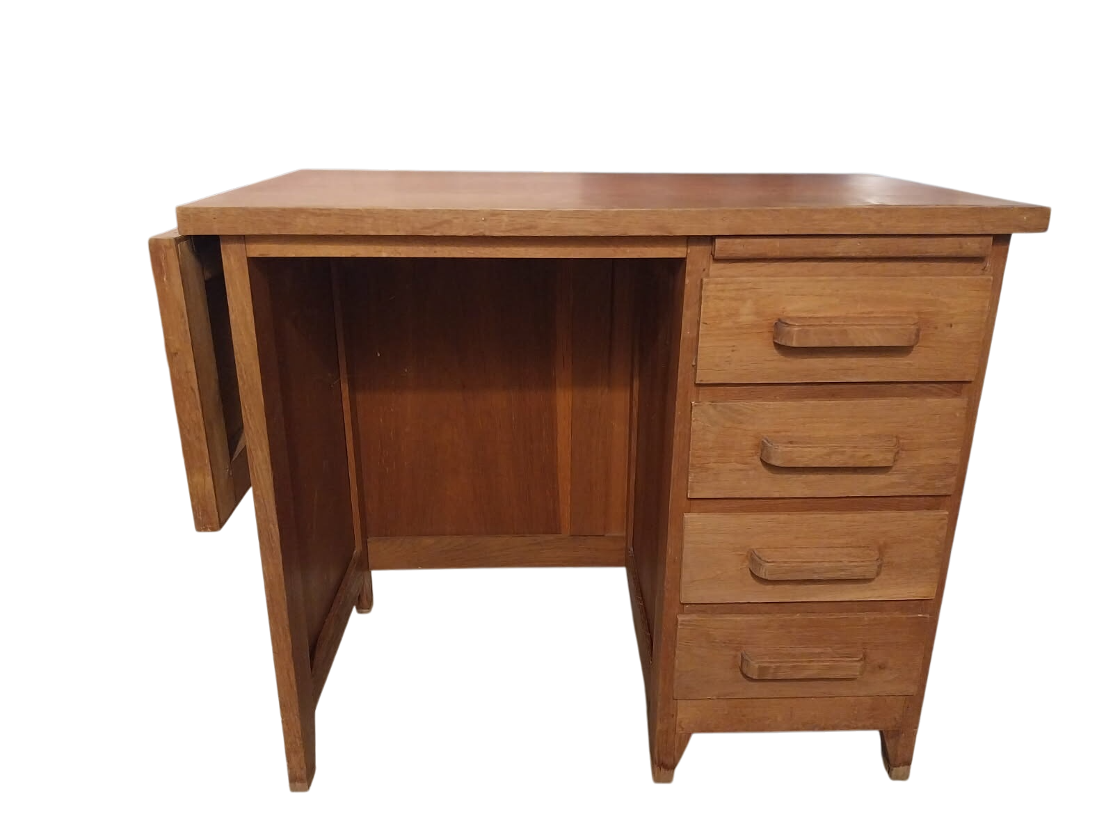 Bureau d’enfant (primaire - collège) en bois avec tiroirs et rabat