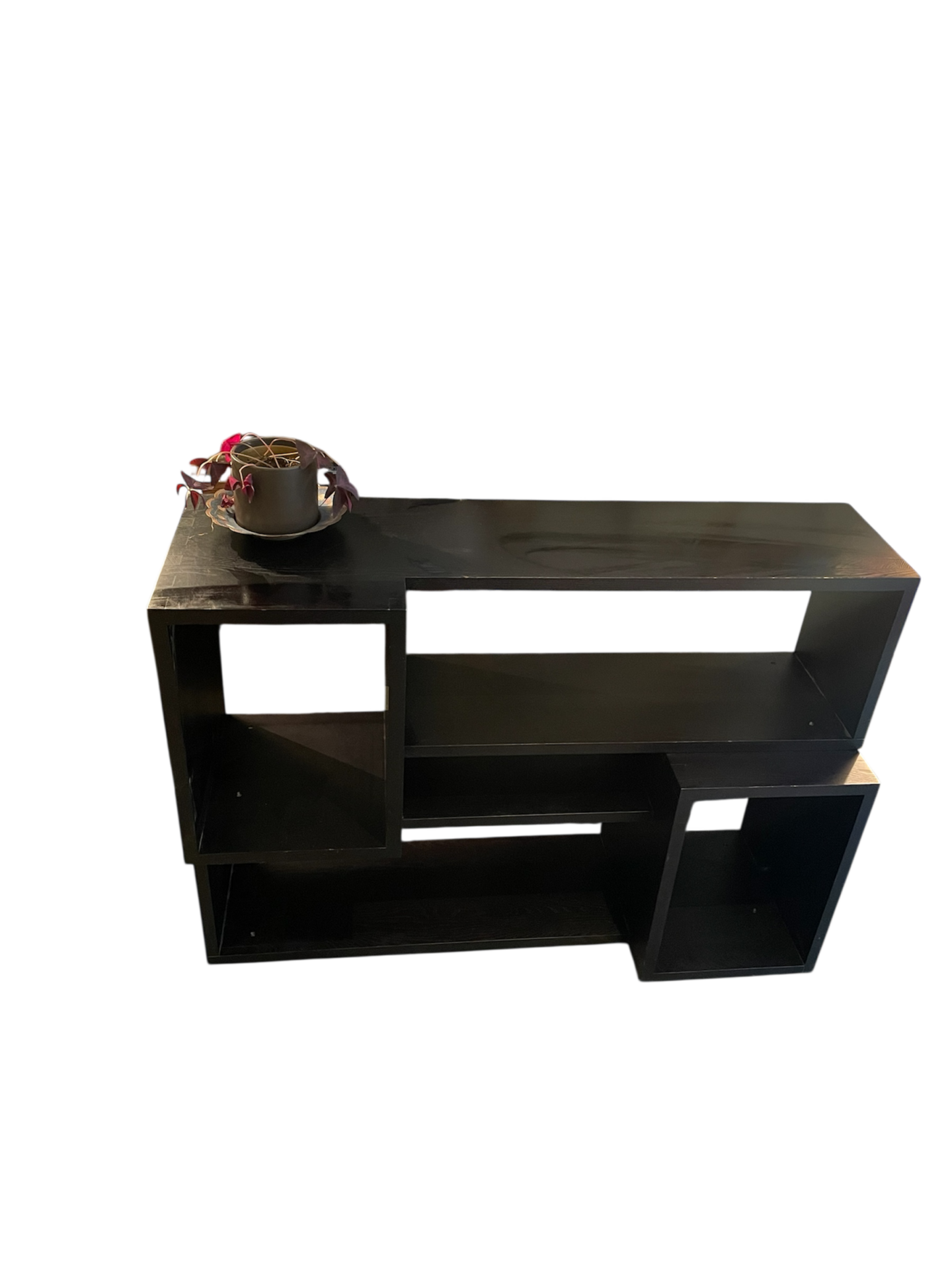 Étagères / meuble tv / séparateur de pièces en bois noir – Image 2