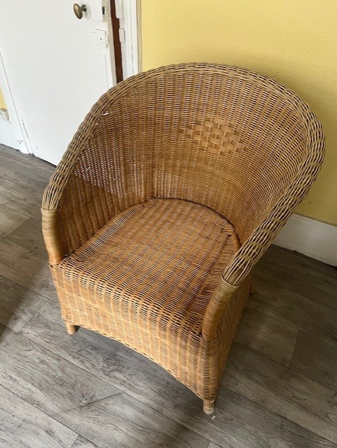 3 fauteuils en osier IKEA vintage – Image 3