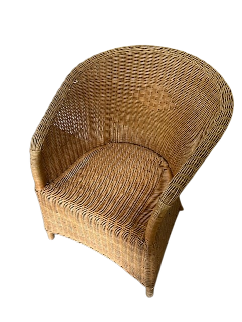 3 fauteuils en osier IKEA vintage
