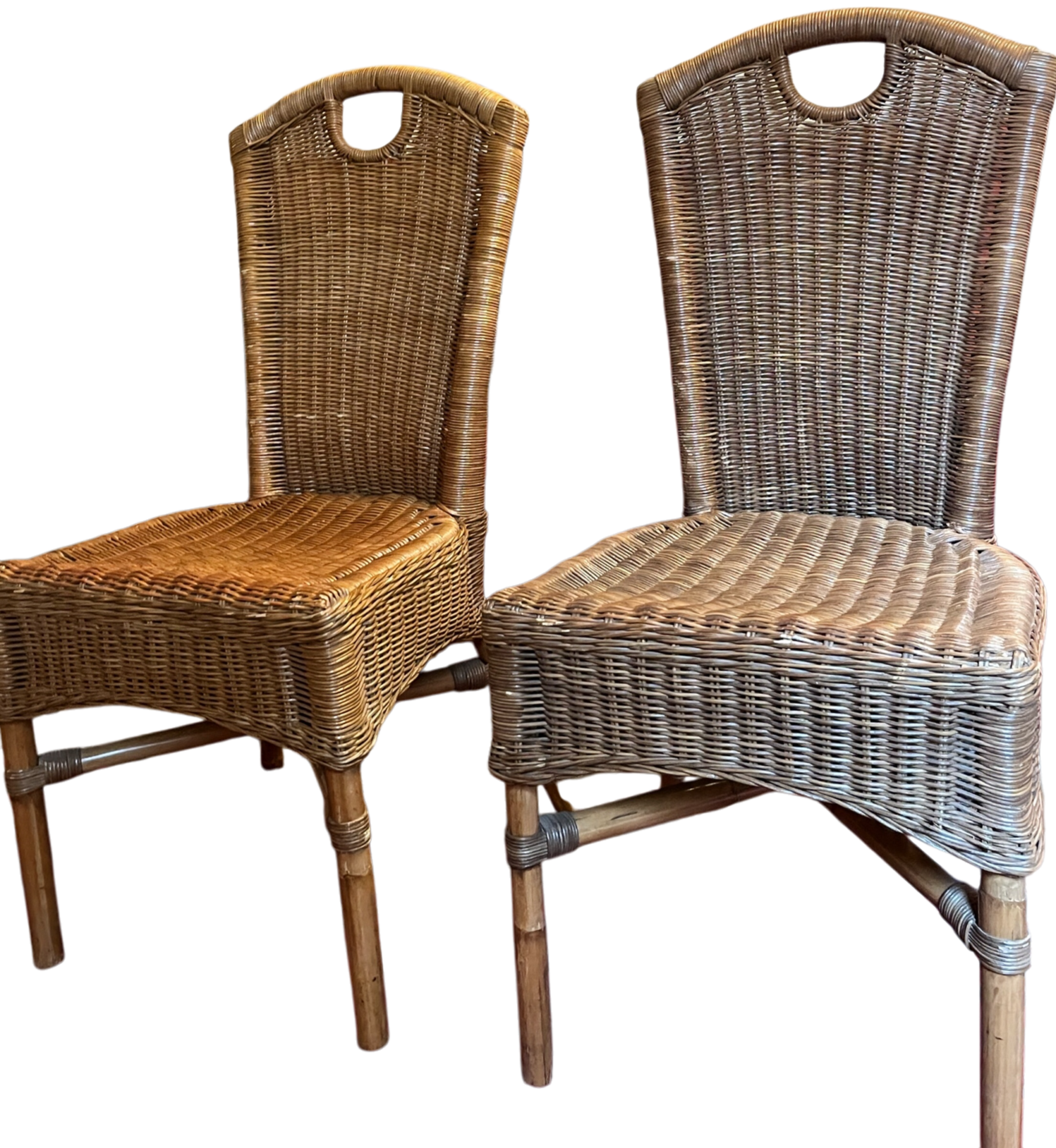 Paire de chaises en rotin