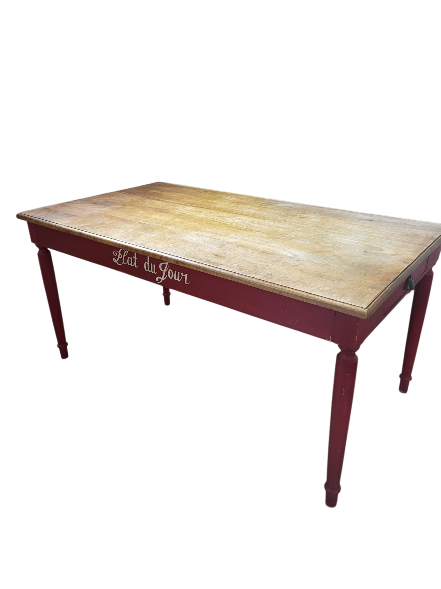 Table de salle à manger - manguier massif bicolore (naturel et rouge) Maison du monde