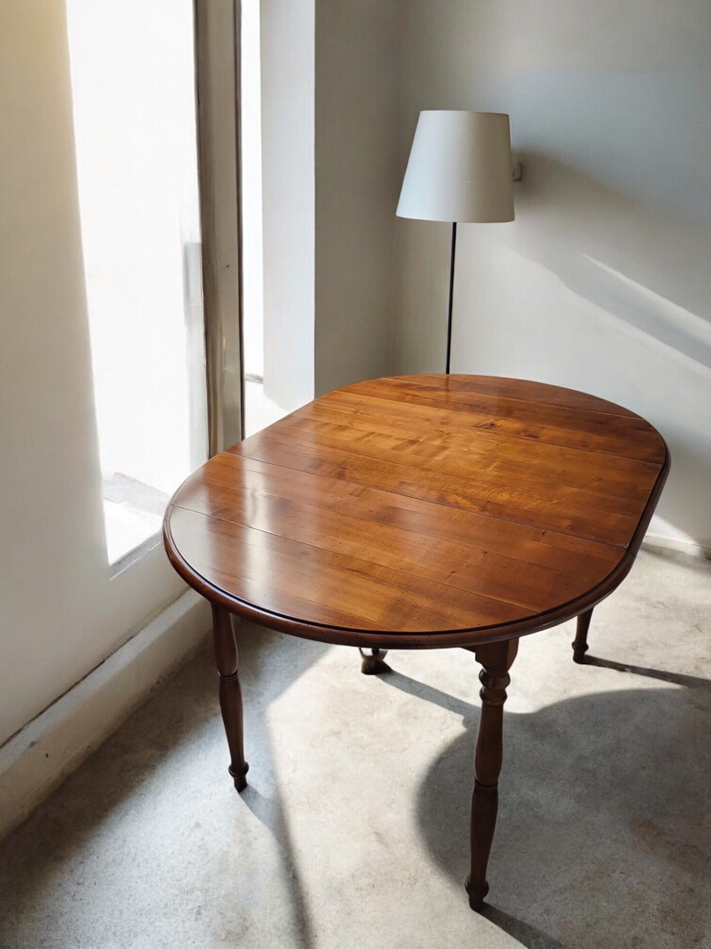 Table de salle à manger en merisier rabats pliants – Image 3