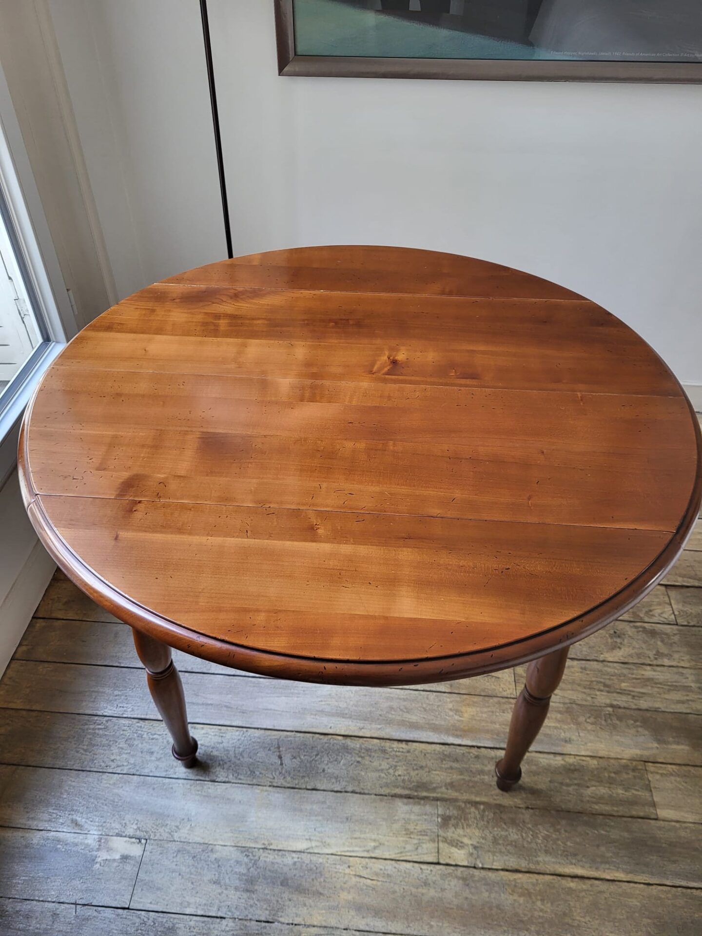 Table de salle à manger en merisier rabats pliants – Image 2