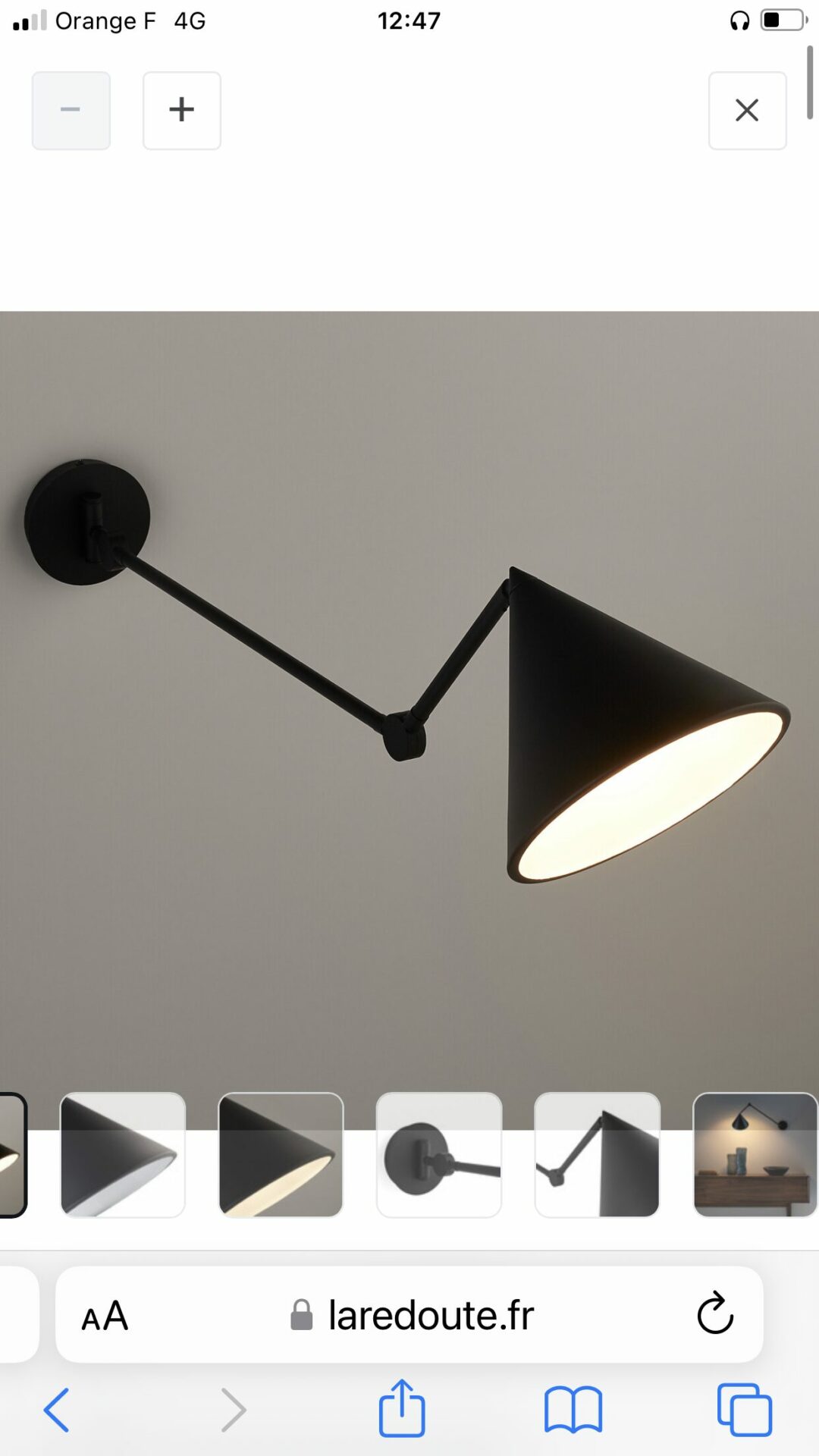 Applique murale noire MOKE LA REDOUTE neuve – Image 3