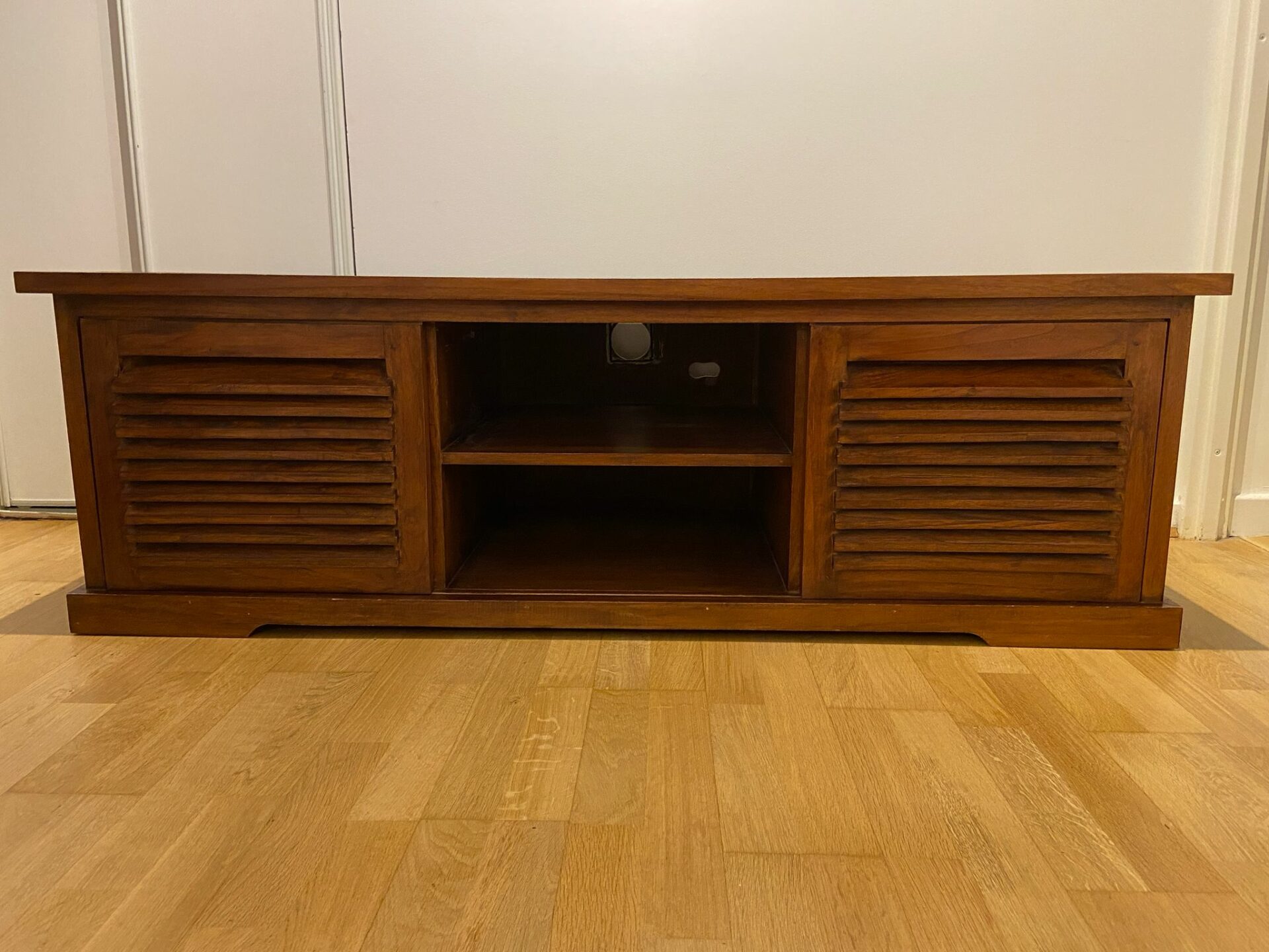 Meuble TV / Hifi en bois exotique – Image 5