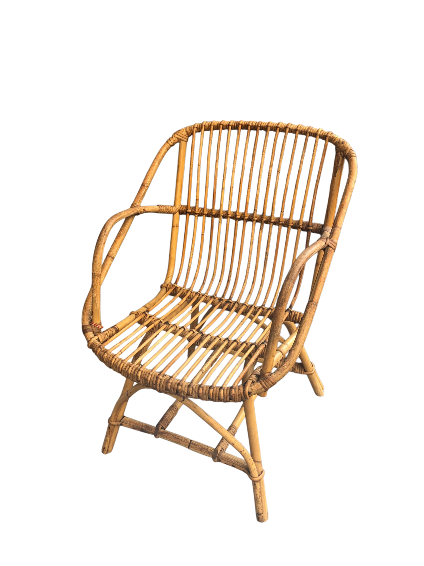 Fauteuil en rotin ancien