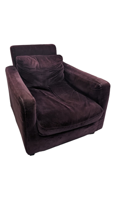 Fauteuil de lecture cosy bordeaux