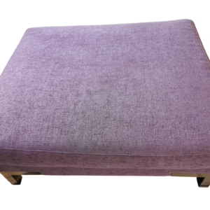 Grand pouf en tissu rose