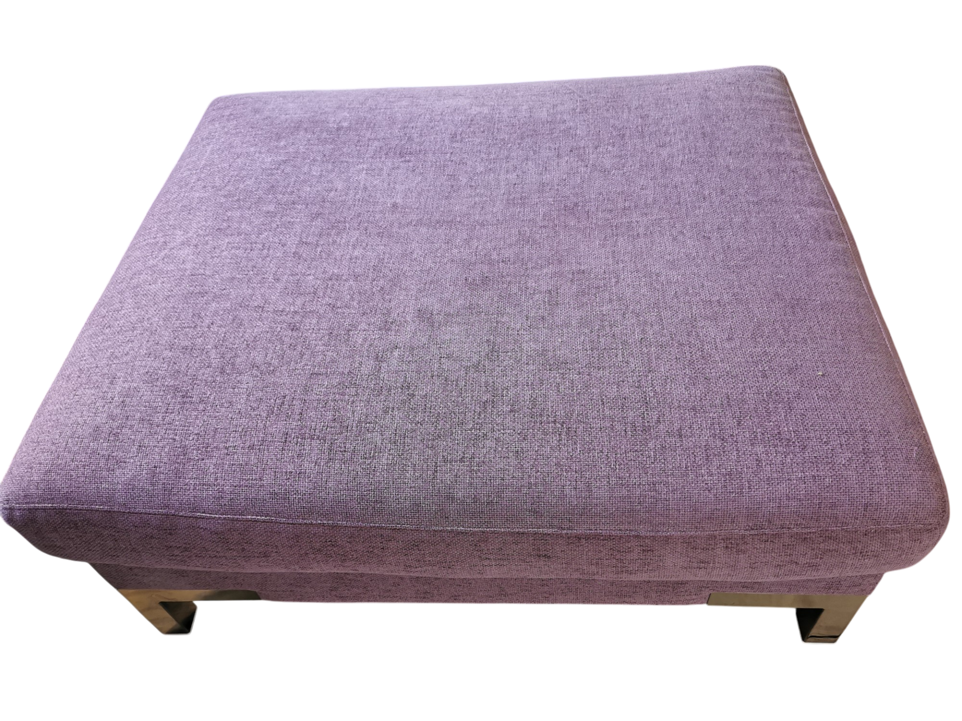 Grand pouf en tissu rose