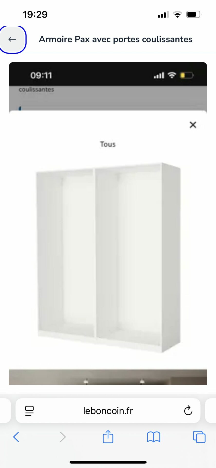 Armoire porte coulissante Pax Ikea – Image 2