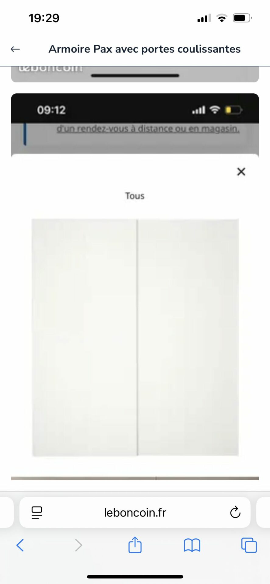 Armoire porte coulissante Pax Ikea – Image 3