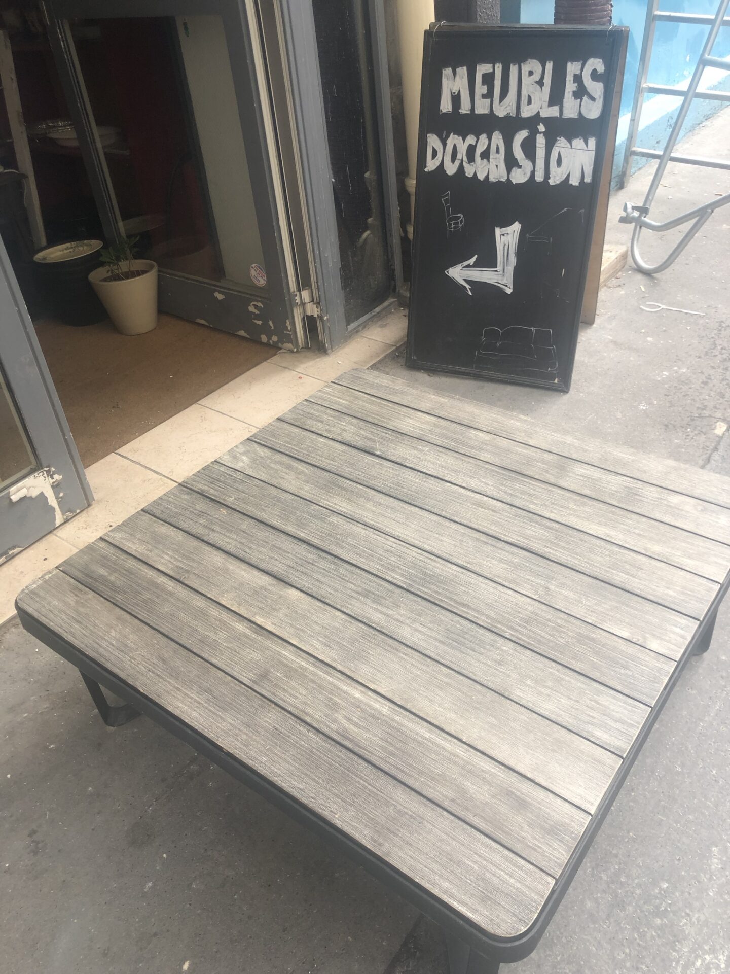 Table basse fer et bois – Image 9