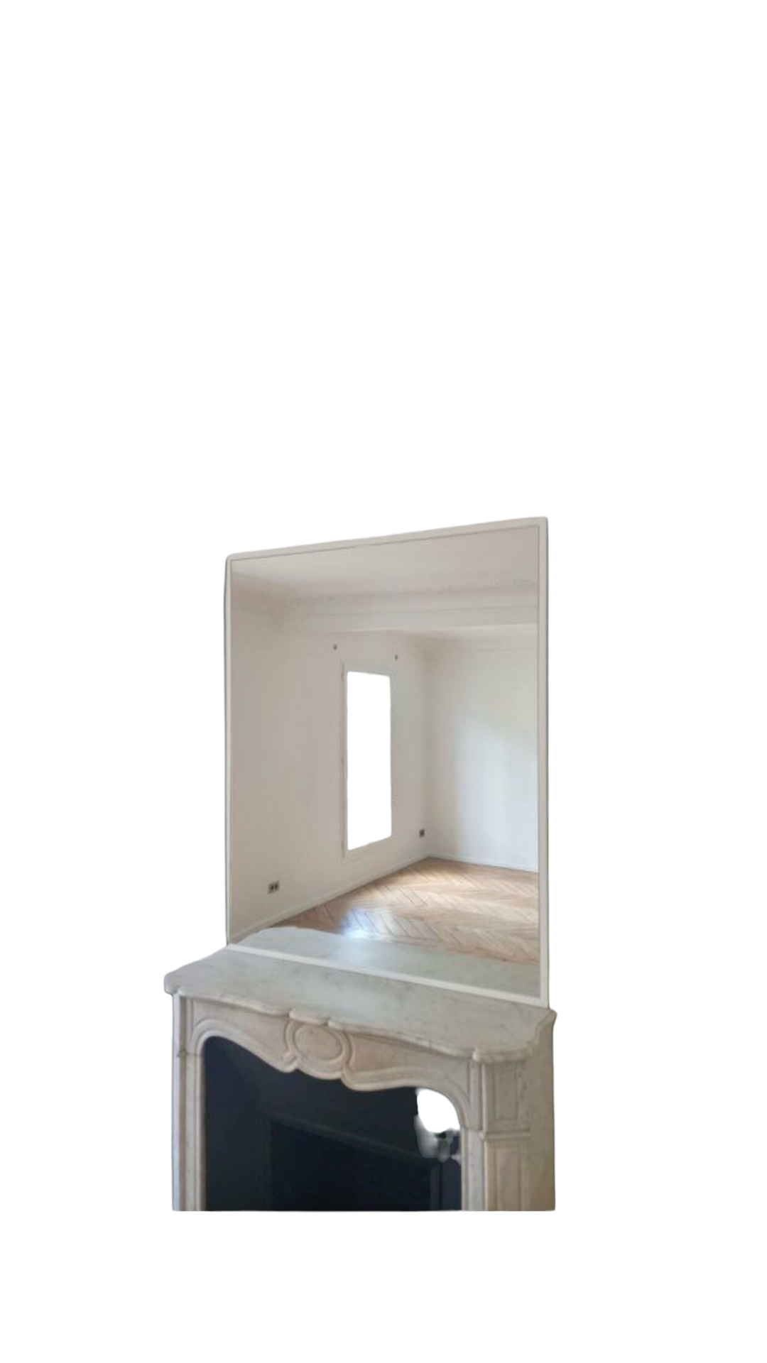 Miroir trumeau blanc
