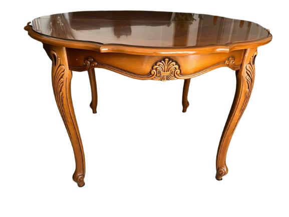 Table ronde extensible et chaises