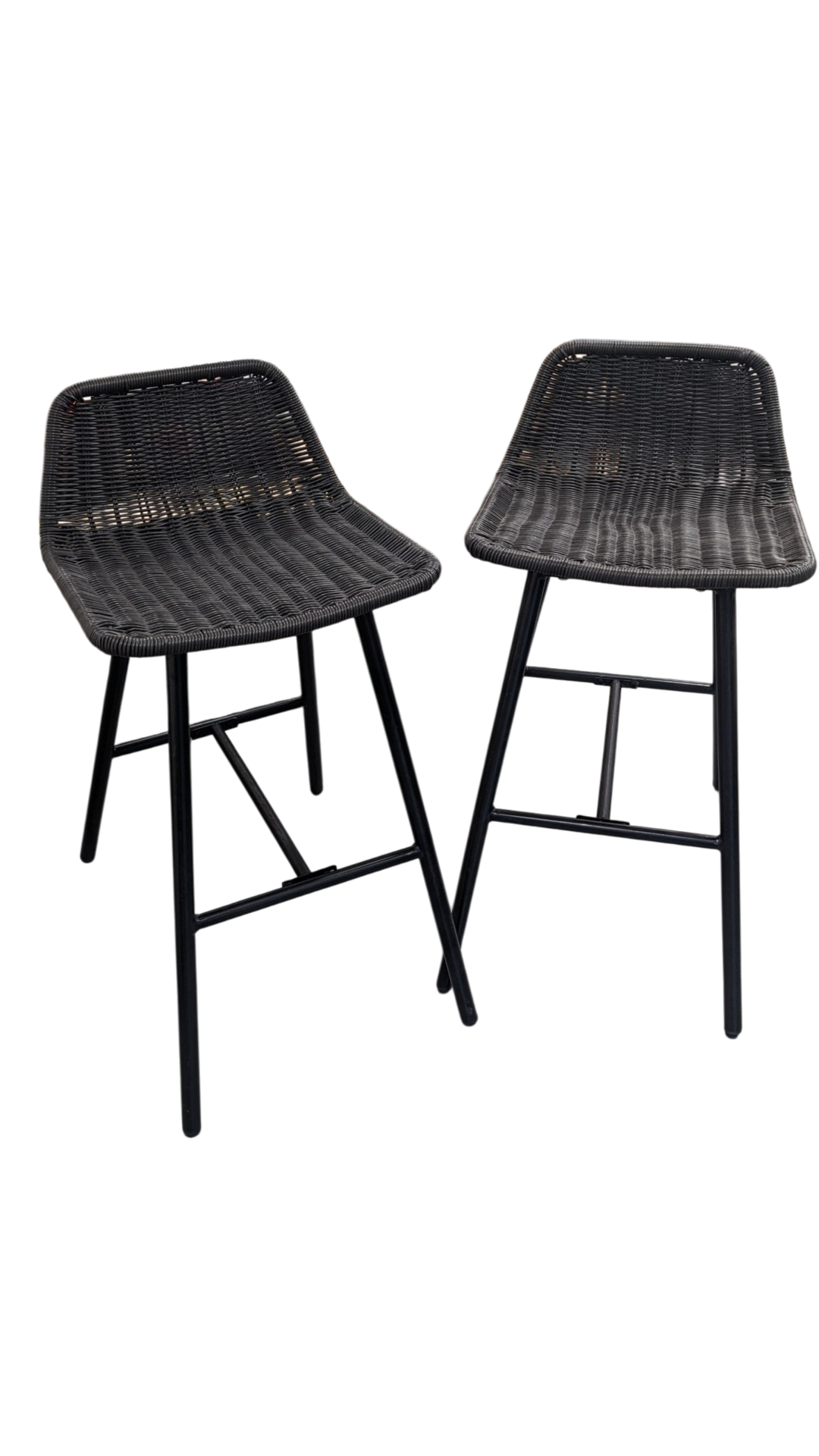 Paire de Chaises hautes tressées