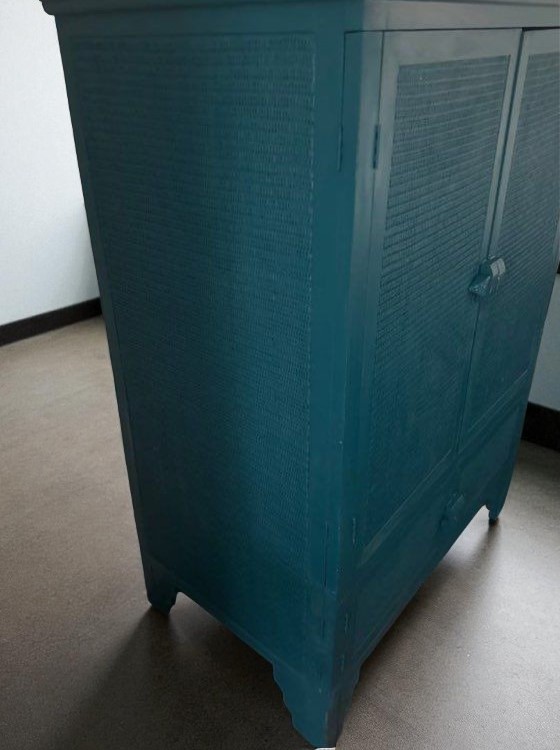 Armoire bleu cannage – Image 3