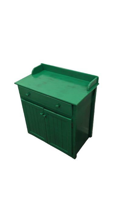 Petit bahut de cuisine repeint vert cactus 🌵