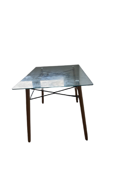 Table de salle à manger en verre Fred