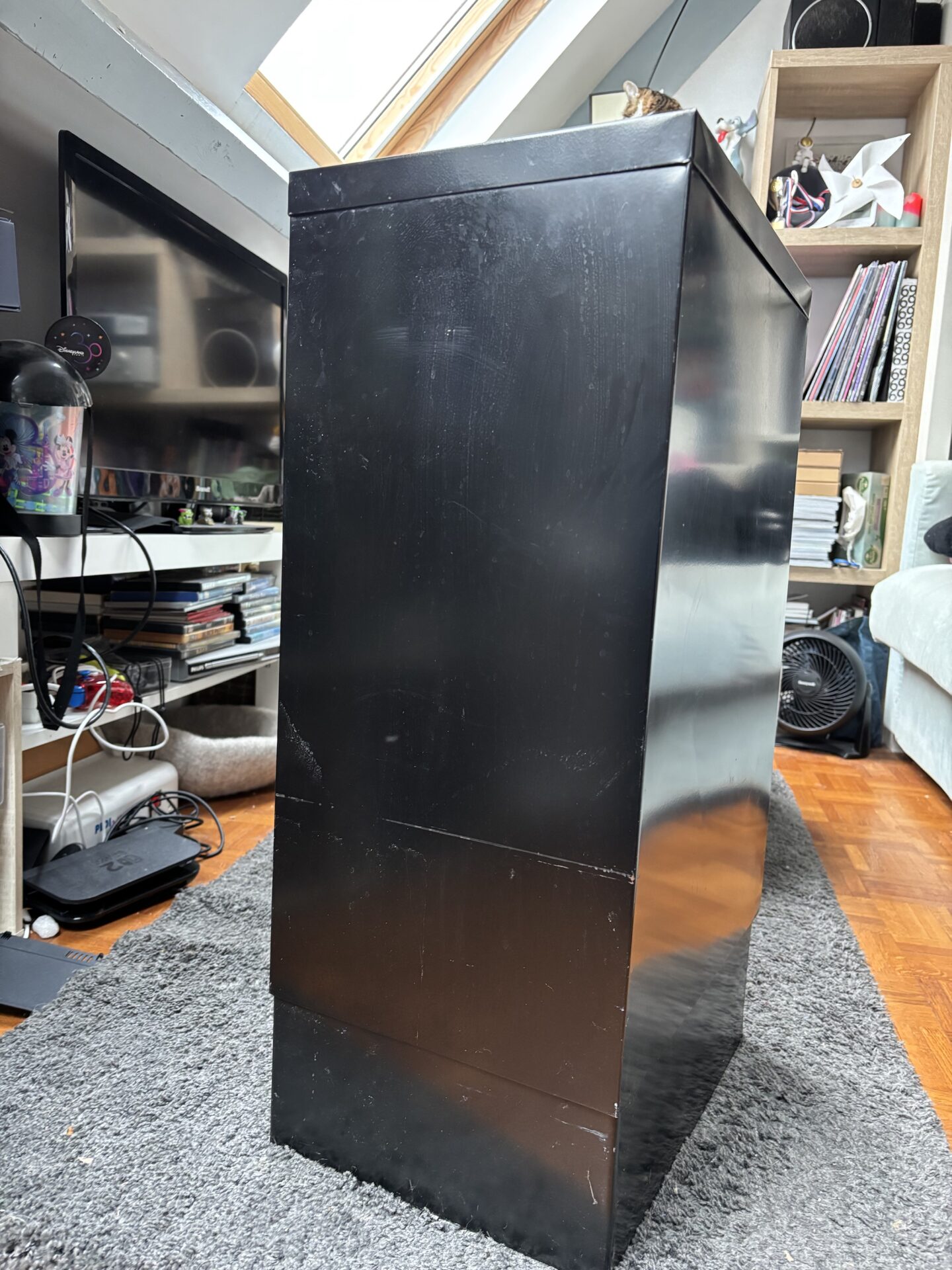 Caisson de rangement bureau en Métal noir BISLEY – Image 2