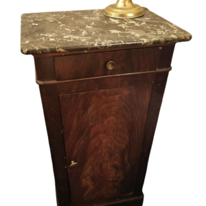 Table de chevet en bois massif et sa tablette en marbre