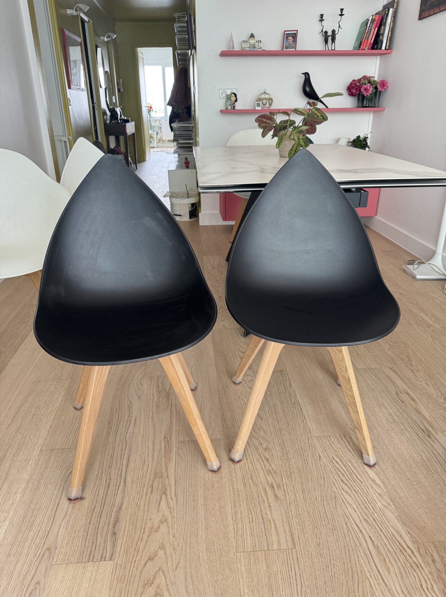 Paire de chaises bo concept Ottawa noires – Image 2