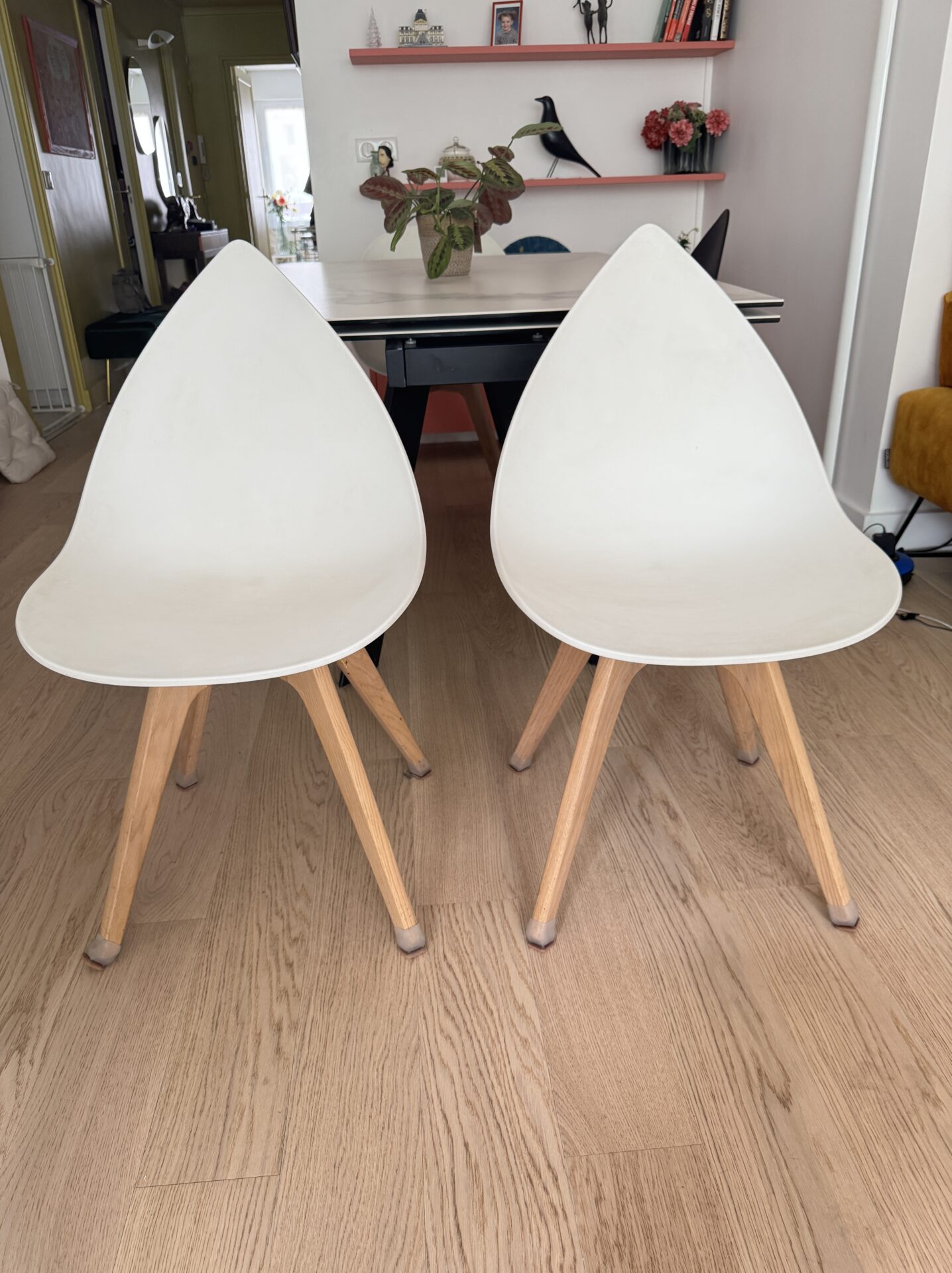 Paire de chaises bo concept Ottawa blanches – Image 2