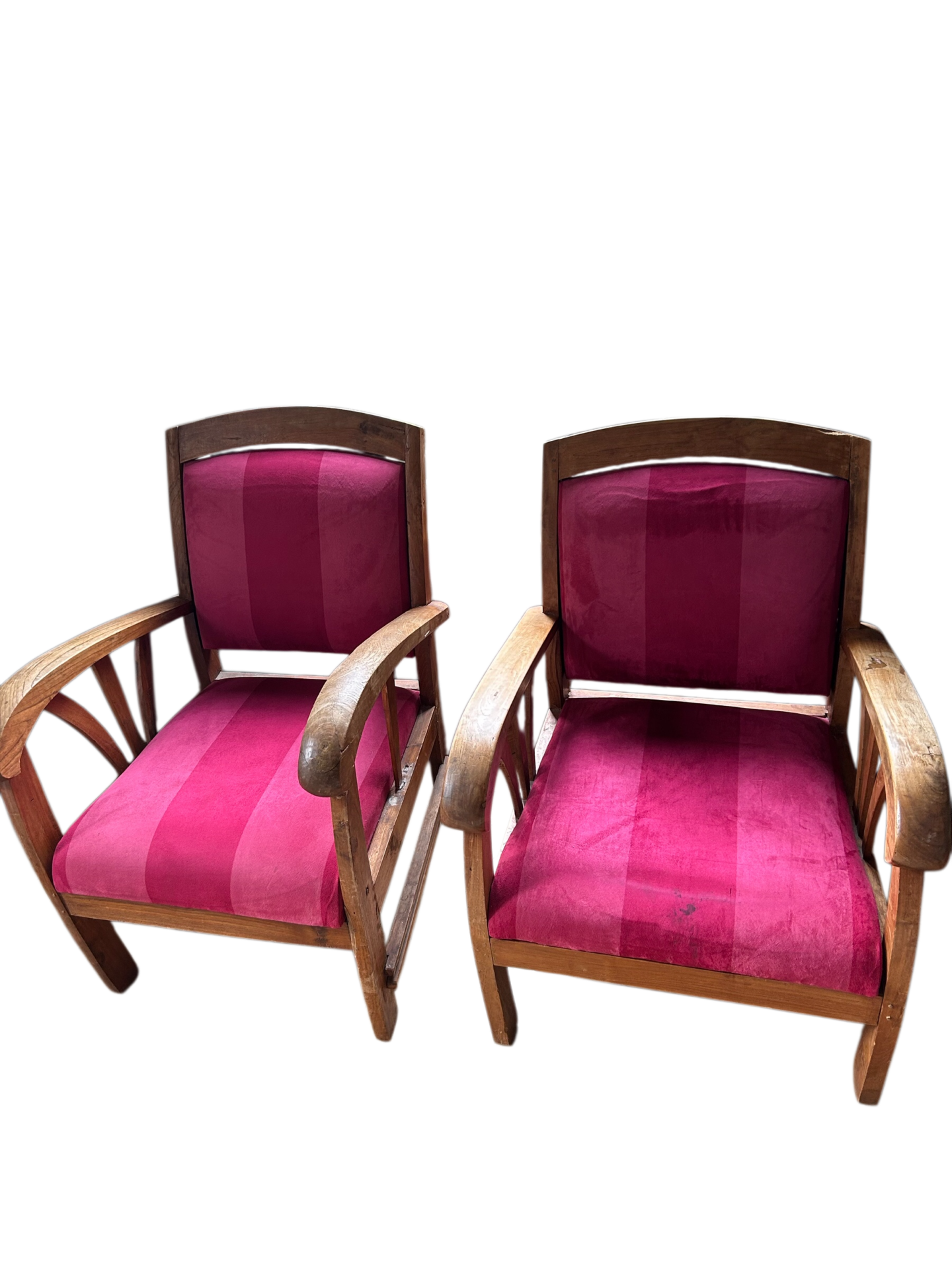 Paire de fauteuils style colonial