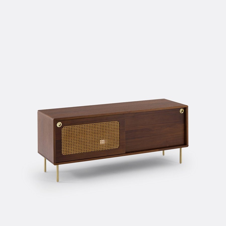 Meuble TV noyer et cannage, Redpop – Image 2