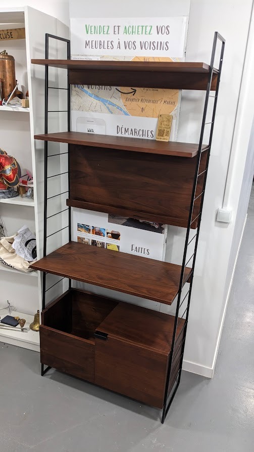 Meuble TV/Hifi vintage, plaqué noyer, WATFORD – Image 3
