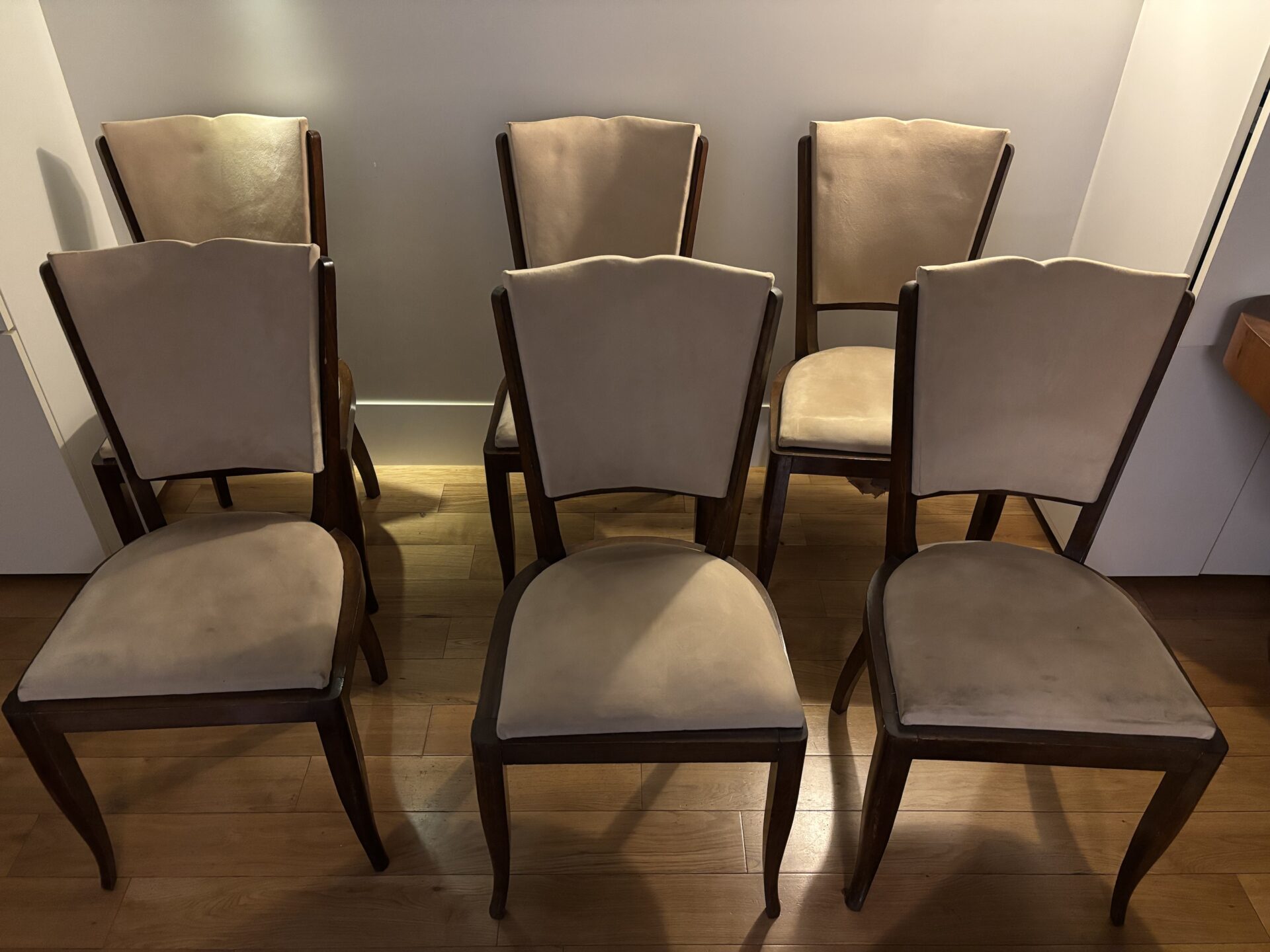 6 chaises tissu crème – Image 2