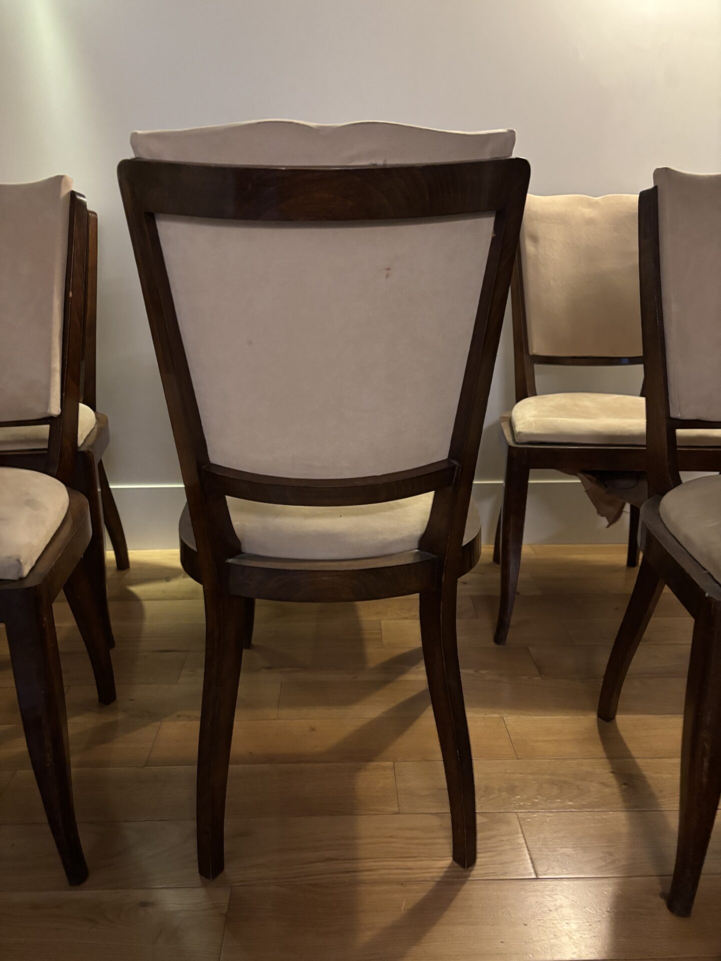 6 chaises tissu crème – Image 3