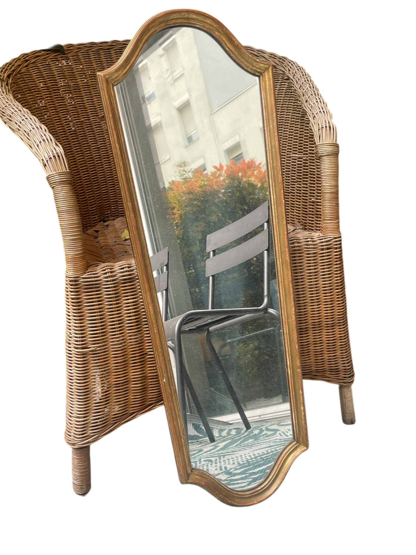 miroir vertical doré – Image 2
