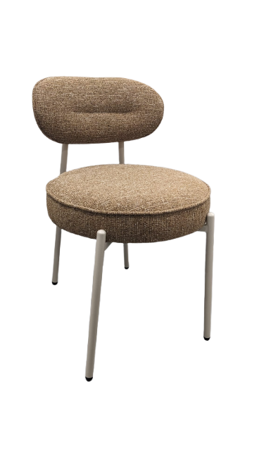 Chaise MILO, Jaune moucheté & fer noir