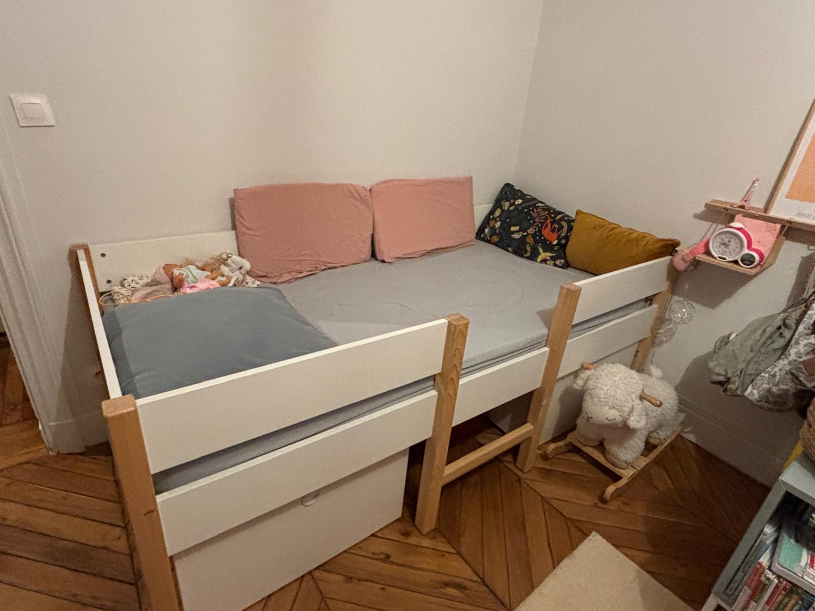 Lit mi-hauteur petite Amélie modèle Ciel – Image 2
