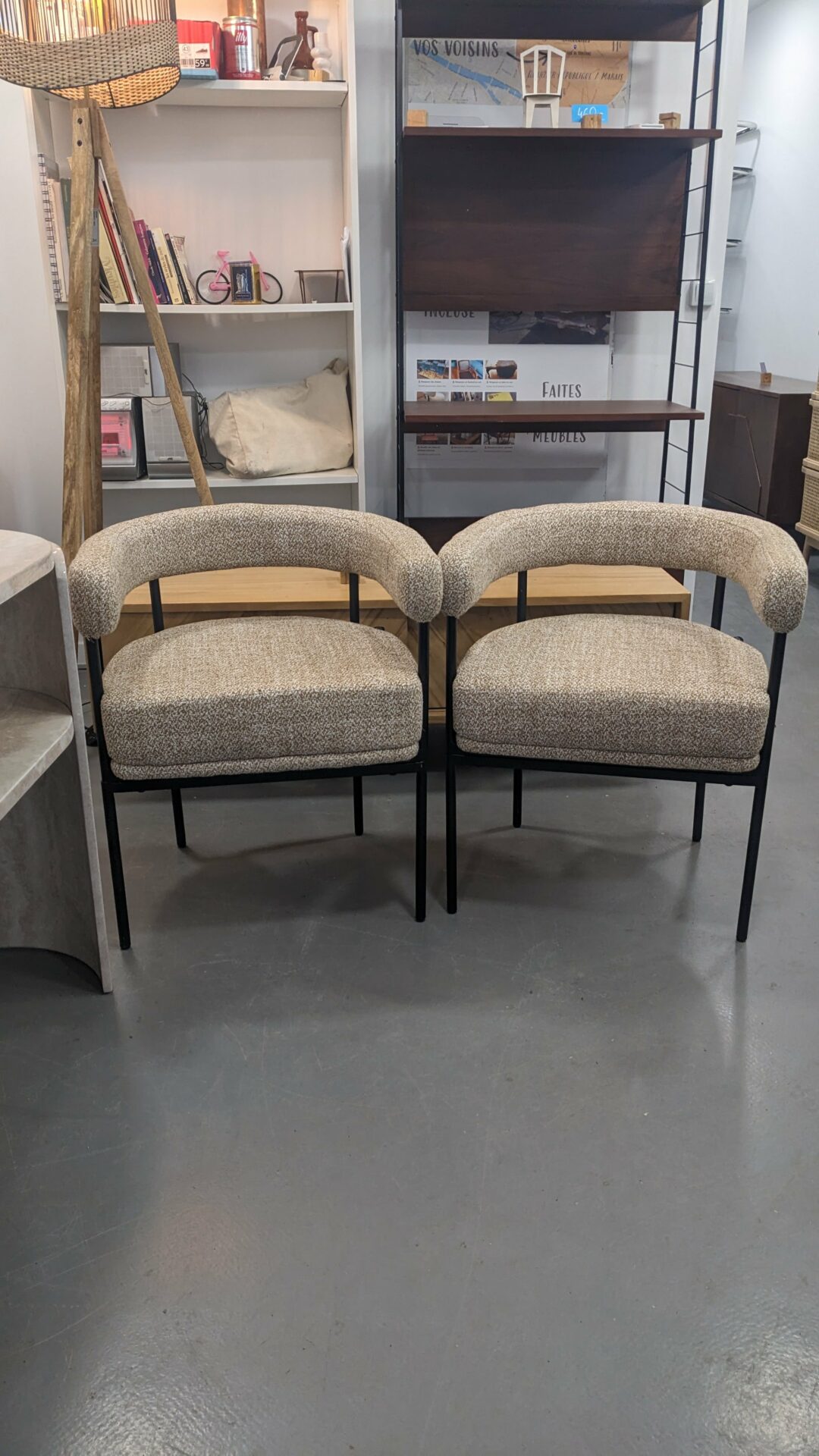 Paire de fauteuils ARCADE jaune moucheté – Image 2