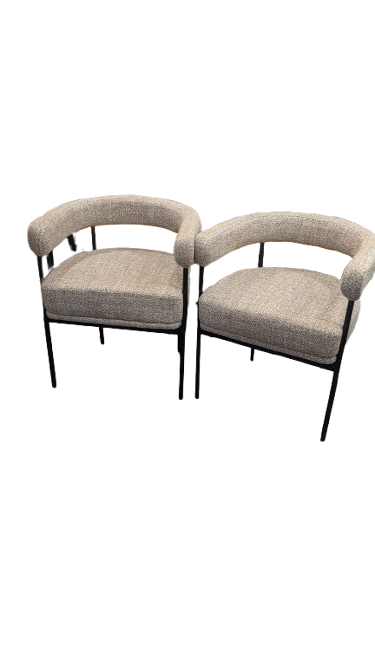 Paire de fauteuils ARCADE jaune moucheté