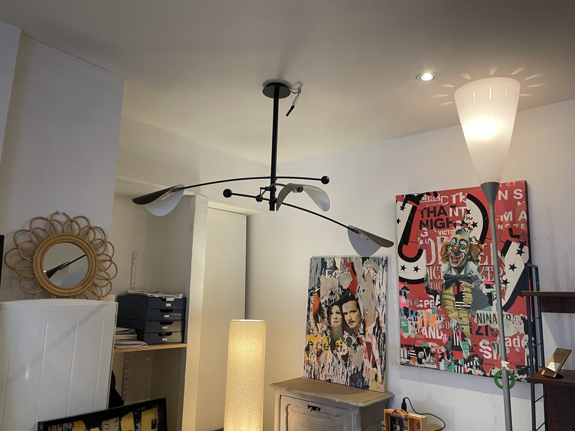 Plafonnier 3 bras orientables en metal noir AMPM – Image 7
