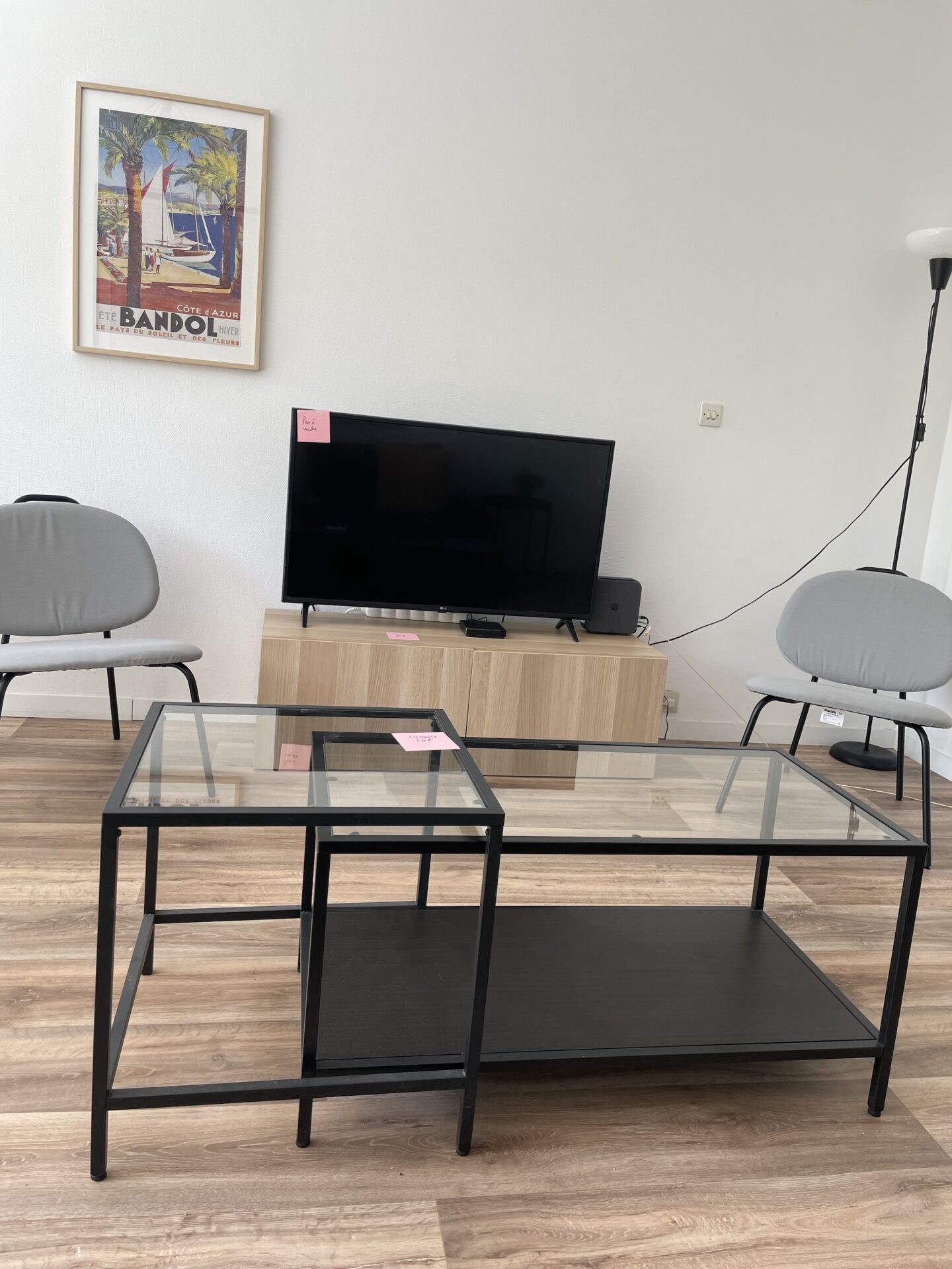 Tables basses métal et verre modulables – Image 2