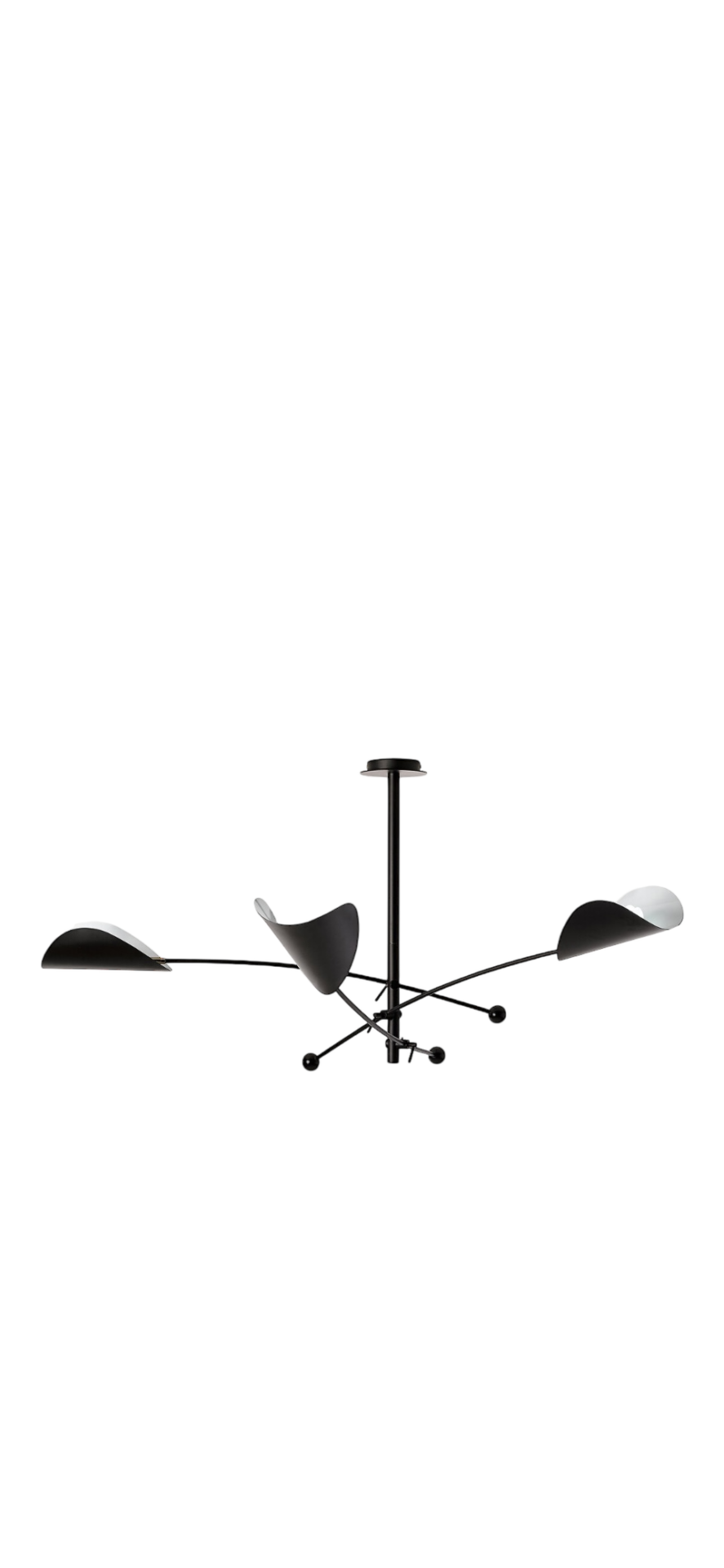 Plafonnier 3 bras orientables en metal noir AMPM – Image 11