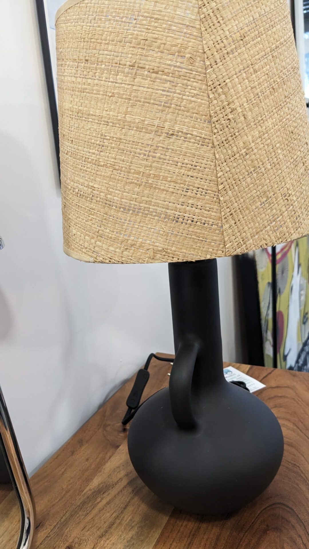 Lampe à poser céramique et raphia, Balsa – Image 3