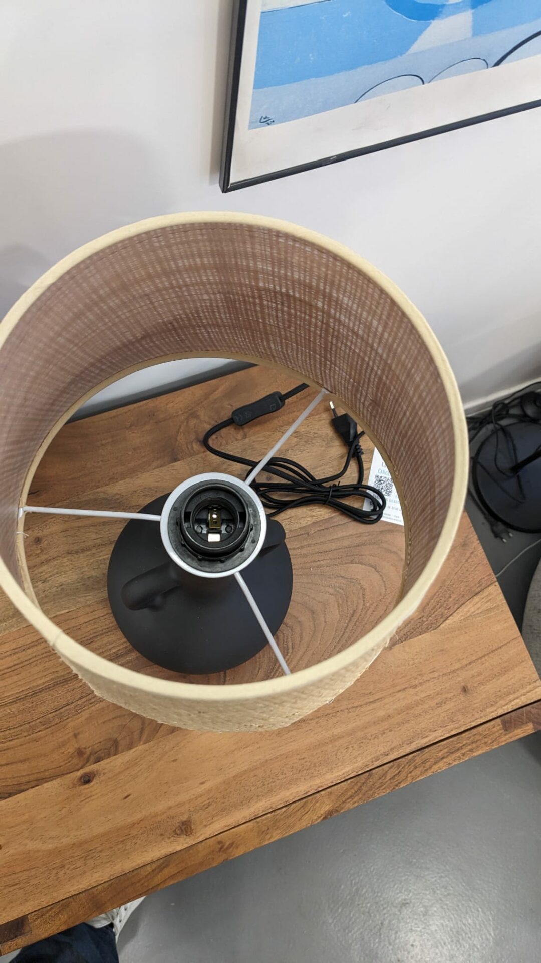 Lampe à poser céramique et raphia, Balsa – Image 4