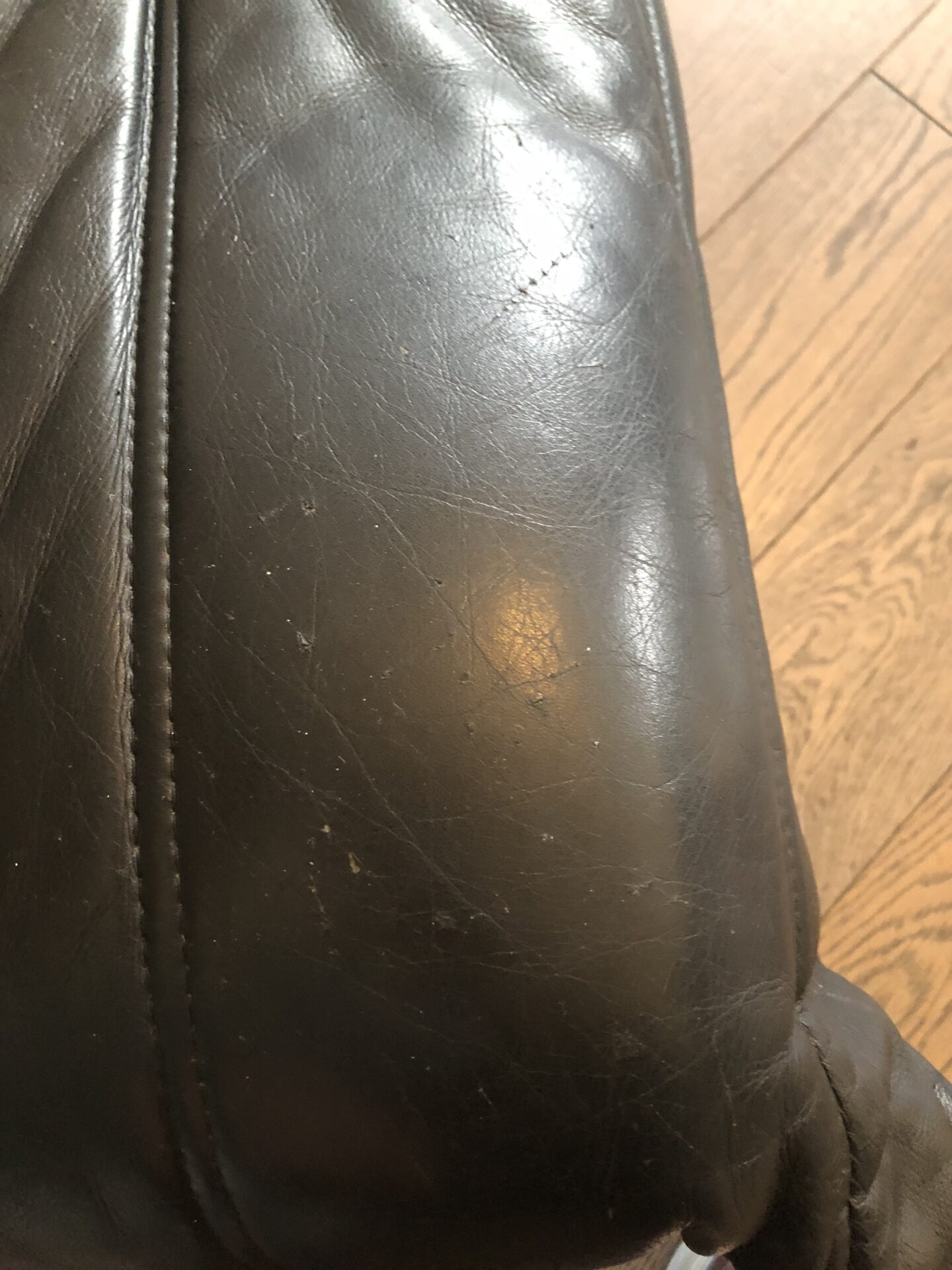 Pouf cuir Togo authentique – Image 4
