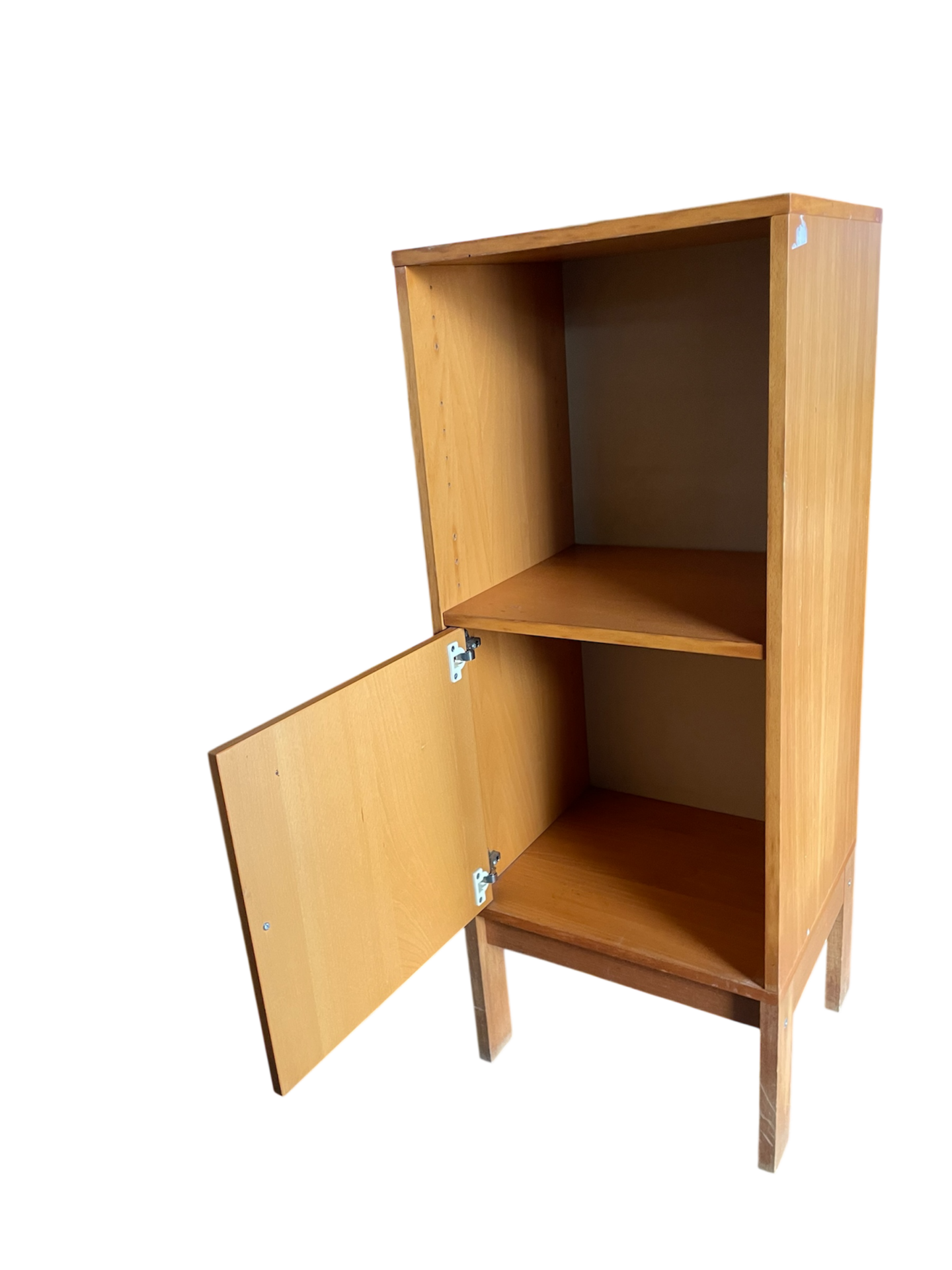Colonne de rangement bois blond vintage – Image 2