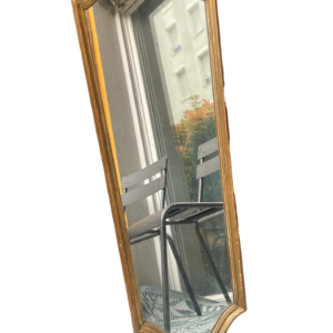 miroir vertical doré