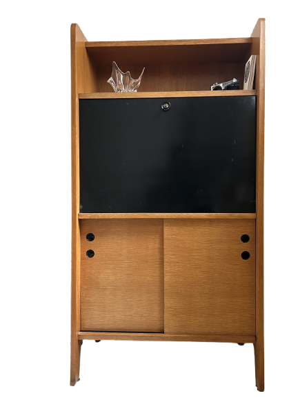Bureau secrétaire vintage en bois - années 60/70