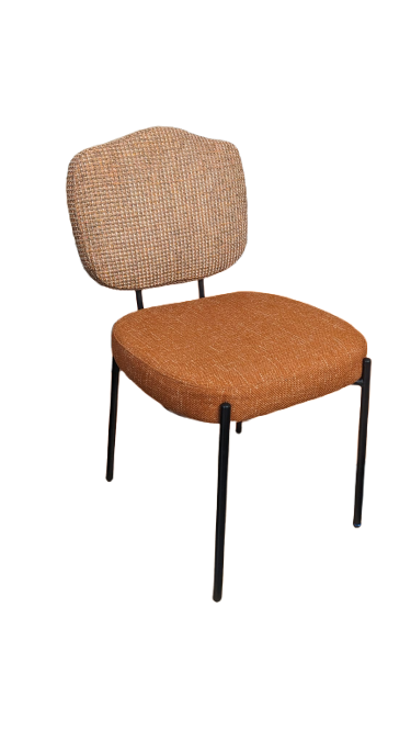 Chaise tweed orange miami + rouge brique MAÏA