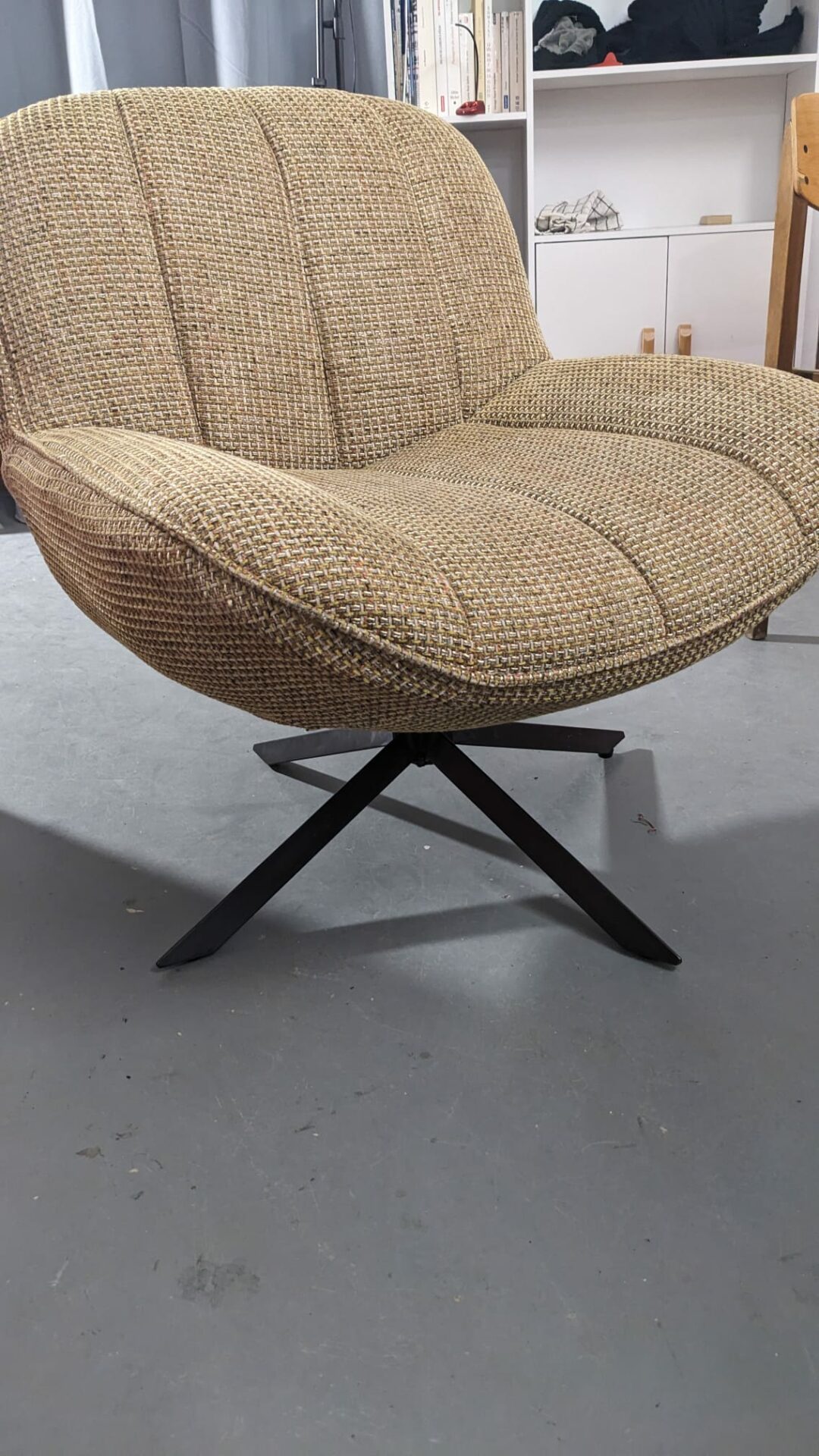 Fauteuil NV GALLERY WILLOW tweed jaune Miami – Image 2
